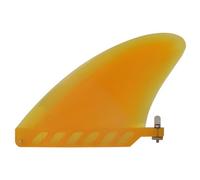 Helilyco Aileron de planche de surf 4,6" pour longboard en TPU souple compatible avec les planches de surf Fish 20 x 14 cm avec adaptateur, jaune/vert/noir