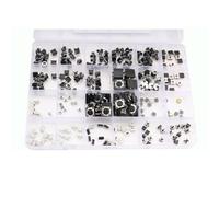 Helilyco Assortiment de 240 interrupteurs à bouton-poussoir tactile 24 types 12 V 0,1 A pour réparation électronique et projets de bricolage, boîte de rangement organisée