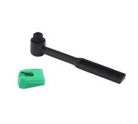 Helilyco AT-VMN95E Stylet de rechange pour platine audio-Technica AT-LP120X, compatible avec les cartouches de la série VM95, coque en ABS, aiguille cantilever en aluminium avec brosse (vert)