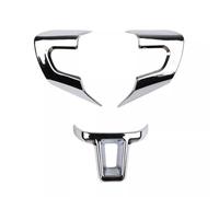 Helilyco Autocollant de volant en ABS chromé compatible avec 5 MK5 et 6 MK6, paillettes argentées décoratives pour bague
