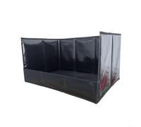 Helilyco Bac à litière d'intérieur pliable pour chien, boîte à litière imperméable pour chiens de petite et moyenne taille, anti-éclaboussures (noir S)