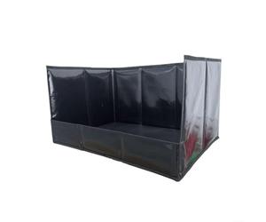 Helilyco Bac à litière d'intérieur pliable pour chien, boîte à litière imperméable pour chiens de petite et moyenne taille, anti-éclaboussures (noir S)