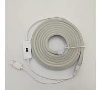 Helilyco Bande lumineuse néon LED avec détecteur de mouvement à intensité variable avec cordon en silicone flexible pour décoration intérieure et extérieure, alimentation USB, blanc