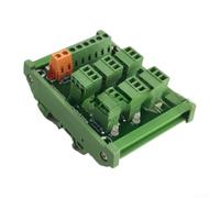 Helilyco Bornier en cuivre 6 canaux 3 fils boîtier vert compact | Prend en charge NPN/pour capteurs PNP, entrée 6 canaux, voyants d'état LED, boîtier vert compact, bornes en cuivre sécurisées