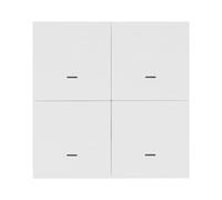 Helilyco Bouton poussoir pour Zigbee Scene Switch 4 interrupteurs 12 scènes pour application Tuya & Life, télécommande murale sans fil, ABS blanc