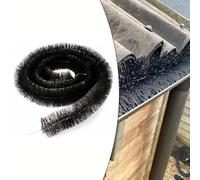 Helilyco Brosse de gouttière 100 mm x 1 m pour protection de feuilles de toit, brindilles et débris, pour la plupart des gouttières Noir