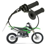 Helilyco Câble de poignée d'accélérateur de 22 mm et pour moto tout-terrain - pour 50 cc à 250 cc, comprend des câbles gauche et droit, noir