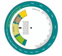 Helilyco Calculatrice IMC - Indice de masse corporelle de roue pour cadran - Tableau de poids et de hauteur (MS10)