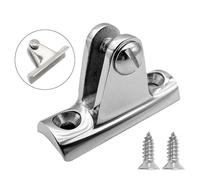 Helilyco Charnières supérieures en acier inoxydable 316 pour bateau Bimini Base concave avec goupille amovible pour installation d'auvent marin 25 mm