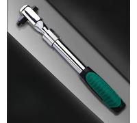 Helilyco Clé à cliquet télescopique 72 dents avec tête réglable et dégagement rapide, 6,3 mm/10 mm/12,5 mm, 3 en 1, argent/vert