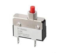 Helilyco Commutateur thermique à réinitialisation manuelle 2 A, disjoncteur de surintensité CC usage industriel, 125250 VAC, pour série 91