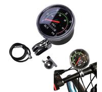 Helilyco Compteur de vitesse mécanique rétro pour vélo 27" en alliage avec câble de 78 cm compatible avec vélo de route VTT pliable Noir