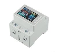 Helilyco Compteur d'énergie AC 170-300 V, voltmètre numérique LCD avec sur/sous-tension pour la protection, montage sur rail facile à clipser série KWS-302 (KWS-302)