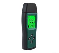 Helilyco Compteur d'humidité portable pour papier carton bois | 4 modes de densité du bois, corps ABS, rétroéclairage vert, verrouillage des données, écran LCD transparent
