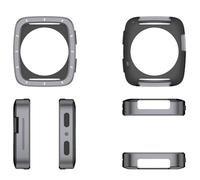 Helilyco Coque de protection en alliage d'aluminium pour Amazfit Active 2 et Active2s Square - Coque fine et légère résistante aux rayures (noir)