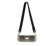 Helilyco Coque de protection en silicone antichoc pour Beats Pill 2024 anti-rayures, personnalisée avec bandoulière, housse de haut-parleur portable (noir/gris/rouge)