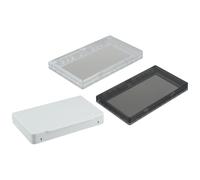 Helilyco Couvercle d'interrupteur mural pour prise double type 86 étanche avec sécurité enfant résistant à la poussière et à l'huile 20,5 x 12,5 cm noir blanc transparent