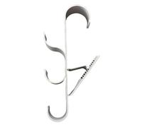 Helilyco Crochet de piscine à suspendre pour piscine, terrasse et extérieur en PVC avec design peu encombrant, gris/bleu