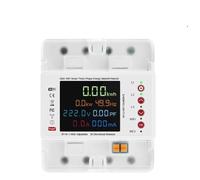 Helilyco Disjoncteur WiFi intelligent 3 pour phase 4P avec fuite pour protection, écran LCD numérique, télécommande et mesure de l'énergie pour Tuya EAEMP3C-100-TY-W