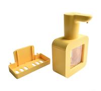 Helilyco Distributeur automatique de savon en mousse pour animal domestique - Rechargeable par USB - Avec rappel de temps IPX5 - Étanche - Pour la maison, la salle de bain, l'école - Rose (jaune)