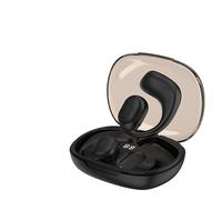 Helilyco Écouteurs sans fil avec réduction du bruit, contrôle tactile, microphone intégré, appels pour un design compact, noir