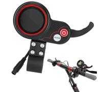 Helilyco Écran LCD à 6 broches pour tableau de bord - Scooter électrique - Panneau de contrôle ABS avec indicateurs de mode de vitesse - Noir