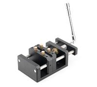 Helilyco Étau à centrage automatique pour le travail du bois en alliage d'aluminium CNC avec pince à rainure en V Capacité de mâchoire de 10 à 65 mm Noir