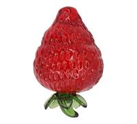 Helilyco Figurine Fraise Cristal Rouge Saint Valentin Collectible Déco et Presse-Papier 44x74mm