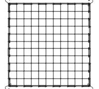 Helilyco Filet de treillis élastique pour plantes grimpantes, légumes, fruits, fleurs, support de jardin extérieur, maille polyester noir de 3 mm d'épaisseur, 0,6 x 6,1 m