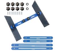 Helilyco Gabarit en alliage d'aluminium pour mesurer et couper des escaliers, des terrasses, des étagères, bleu