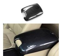 Helilyco Garniture d'accoudoir de console centrale en fibre de carbone 2008-2013, fabriquée à partir de plastique ABS, accessoire de style intérieur de voiture noir