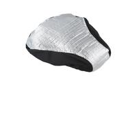 Helilyco Housse de protection pour selle de vélo - Isolation thermique - Imperméable - Résistante aux rayures - Double face - Feuille d'aluminium - 24 x 19 cm - Noir et argenté