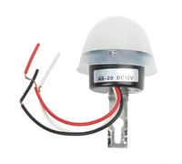 Helilyco Interrupteur photoélectrique étanche 220 V 12 V pour capteur de lumière automatique de l'aube et du crépuscule Sensibilité réglable Extérieur pour lampadaire de rue Jardin Blanc
