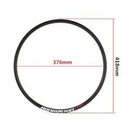 Helilyco Jante de roue de vélo de montagne de 50,8 cm, double couche en alliage d'aluminium, profil de 21,5 mm, pneus 20 x 1,5-2,125, 24/28/32/36 trous, valve AV, argent 28 trous B