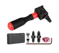 Helilyco Jeu d'outils d'évasement de ligne de frein pour tube de 3/16 et 1/4", kit d'évasement double 45° SAE avec matrices en acier au carbone