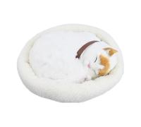 Helilyco Jouet en peluche réaliste à respiration pour chat, animal de compagnie électronique en peluche douce avec simulation de mouvement de sommeil, décoration d'intérieur, intérieur de voiture