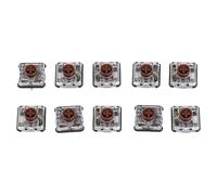 Helilyco Kaihl Lot de 10 commutateurs de clavier mécaniques à profil bas, tactiles linéaires, 100 millions de frappes, pour claviers Steelseries et Varmilo, rouge