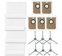 Helilyco Kit brosse latérale de rechange et sac à poussière pour aspirateur robot hybride Eufy Clean L50 L50 SES L60 et L60 6 6 brosses latérales 4 filtres 5 sacs à poussière