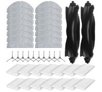 Helilyco Kit de nettoyage pour aspirateur robot Eufy G50 L60 avec 14 filtres, 14 chiffons, 10 brosses latérales, 2 brosses principales