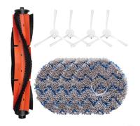 Helilyco Kit de pièces de rechange pour aspirateur robot Eufy C20, brosse latérale principale et serpillères, accessoires en microfibre de nylon