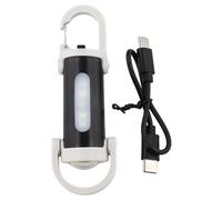 Helilyco Lampe de poche porte-clés LED avec batterie externe rechargeable pour activités en plein air, 88 x 35 mm, type de charge USB, design étanche ABS, noir