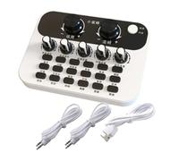 Helilyco Little Bee Mobile Live Broadcast Carte son avec microphone à condensateur très sensible, audio 32 bits, élimination de la voix, super cardioïde, smartphones USB