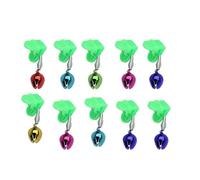 Helilyco Lot de 10 cloches d'alarme de pêche haute sensibilité avec sonnerie forte, alertes de morsure en temps opportun, tiges à clip en métal, 46 x 16 mm
