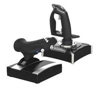 Helilyco Lot de 2 contrôleurs de vol simulés PC et ABS, design ergonomique, 36 x 19 x 25 cm, noir