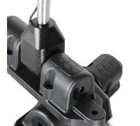 Helilyco Lot de 2 supports de rames d'arrimage pour bateau gonflable pour kayak, canoë, pour support ABS rotatif à 360 degrés, noir