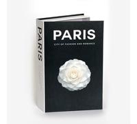 Helilyco Lot de 3 faux livres décoratifs pour la maison, café et thé, 267 x 17 x 42 cm, blanc et papier cartonné noir et gris