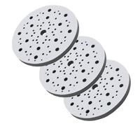 Helilyco Lot de 3 outils de ponçage orbital de 150 mm à 70 trous pour tampons en éponge douce, compatibles avec disques de polissage de 15,2 cm, 12 mm d'épaisseur, noir