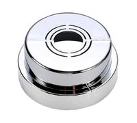 Helilyco Lot de 4 cache-tuyaux décoratifs en ABS argenté avec boucle - Installation facile - Installation et ajustement - Ouvertures pour tuyaux d'eau, radiateurs, canalisations et aérations AC, 7,2 x