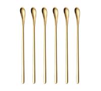 Helilyco Lot de 6 cuillères à fondre de cire en acier inoxydable, tige de mélange de 19,3 cm, fabrication de bougies, savon et résine, qualité alimentaire 304
