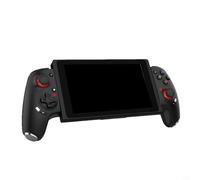 Helilyco Manette de jeu mobile sans fil, effet hall, pour double vibration et mode feu rapide, 15 heures de lecture, compatible avec Switch 2/1 et PC, noir
